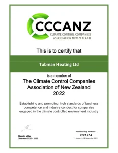 Tubman Heating Limited CCCANZ membership